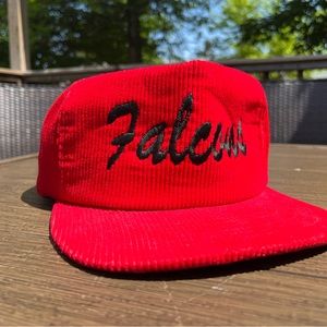 Vintage 1980 Atlanta Falcons Corduroy NFL New Era SnapBack Hat